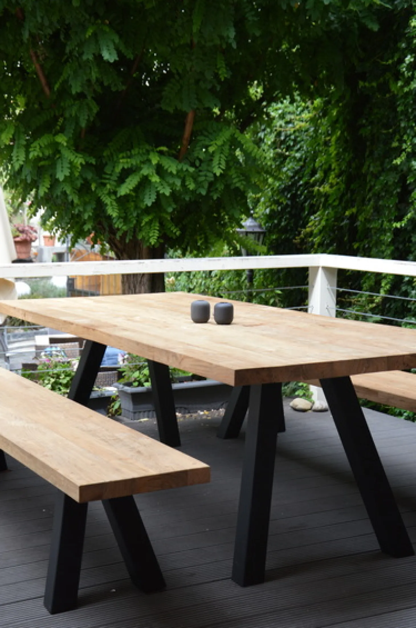 Jan Kurtz Outdoor Bank Bradford natur schwarz 45x240x40