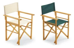 Jan Kurtz Regiesessel Maxx Buche / Bezug blau