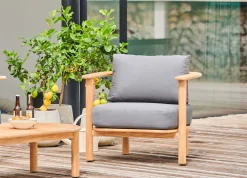 Jan Kurtz Sessel Outdoor Alva aus massivem Teakholz