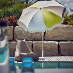 Jan Kurtz Sonnenschirm RETRO, Ø200cm weiß/taupe