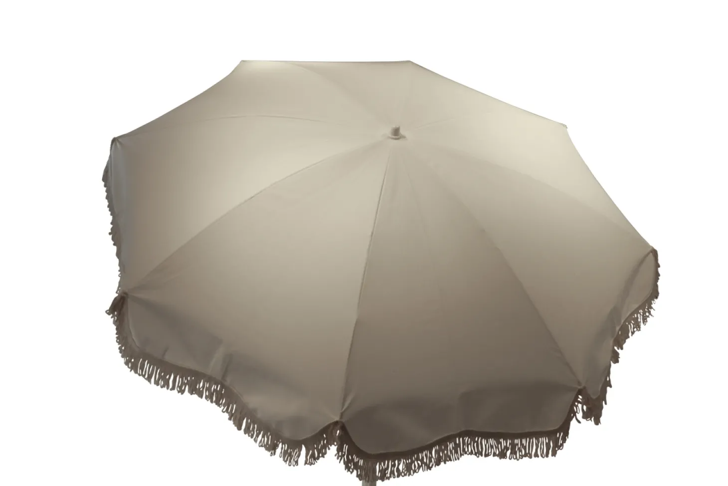 Jan Kurtz Sonnenschirm RETRO weiß mit Fransen