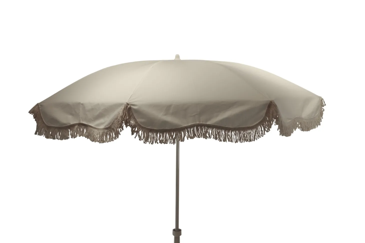 Jan Kurtz Sonnenschirm RETRO weiß mit Fransen