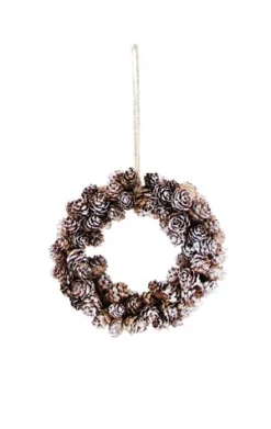 Kaheku Dekokranz Zapfen weiß Ø 17 cm