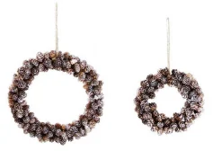 Kaheku Dekokranz Zapfen weiß Ø 17 cm