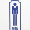 Kare Deko Schild Toilet Men
