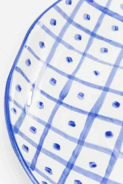 Kare Teller mit Muster Ø 44 cm