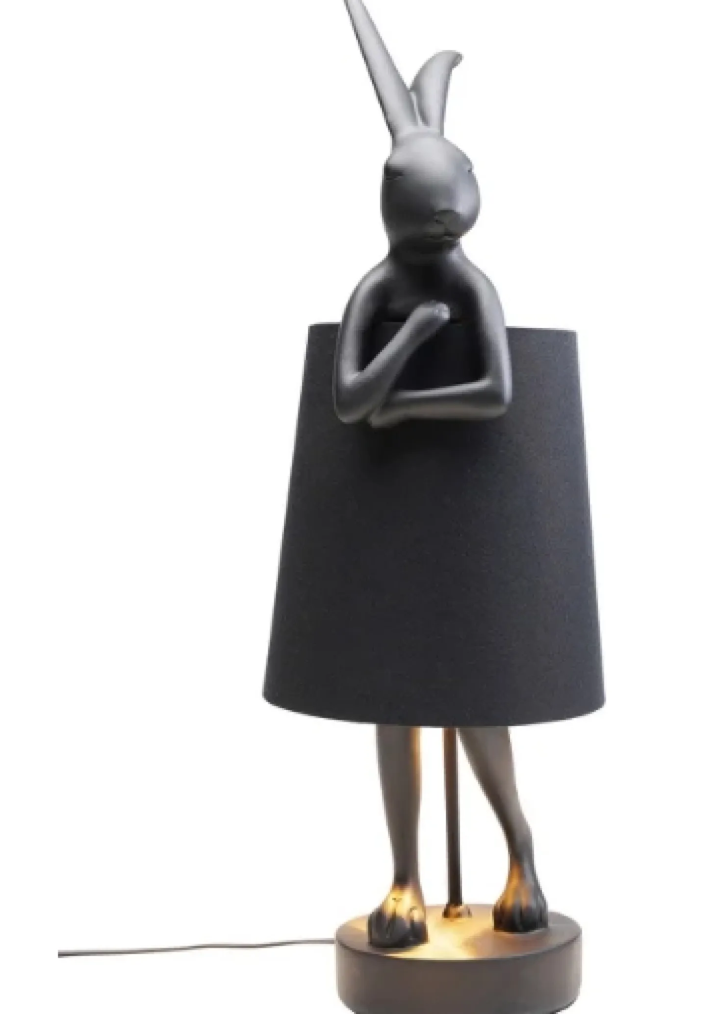 Kare Tischleuchte Hase schwarz/matt 68 cm
