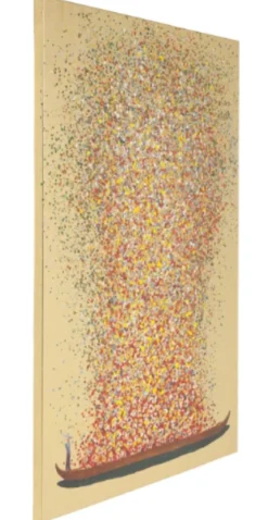 Kare Touched Flower Boat 100 x 80 Gold Rot