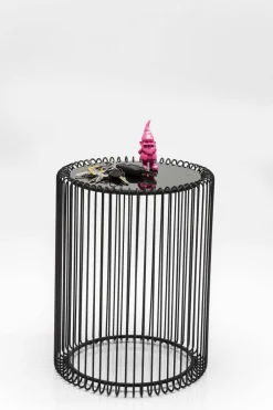 Kare Wire - Beistelltisch Schwarz Ø 27 cm; H 43 cm