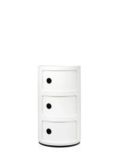 Kartell Componibili Container mit drei Elementen weiß