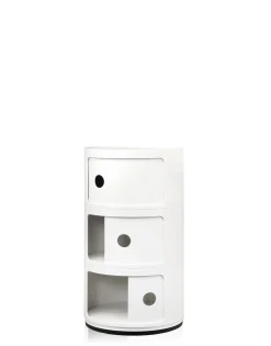 Kartell Componibili Recycled Container mit drei Elementen weiß matt 4988