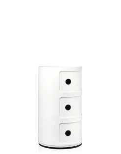 Kartell Componibili Recycled Container mit drei Elementen weiß matt 4988