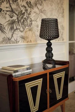 Kartell Lampe Mini Kabuki schwarz