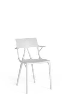 Kartell Stuhl A.I. mit Rückenlehne weiß