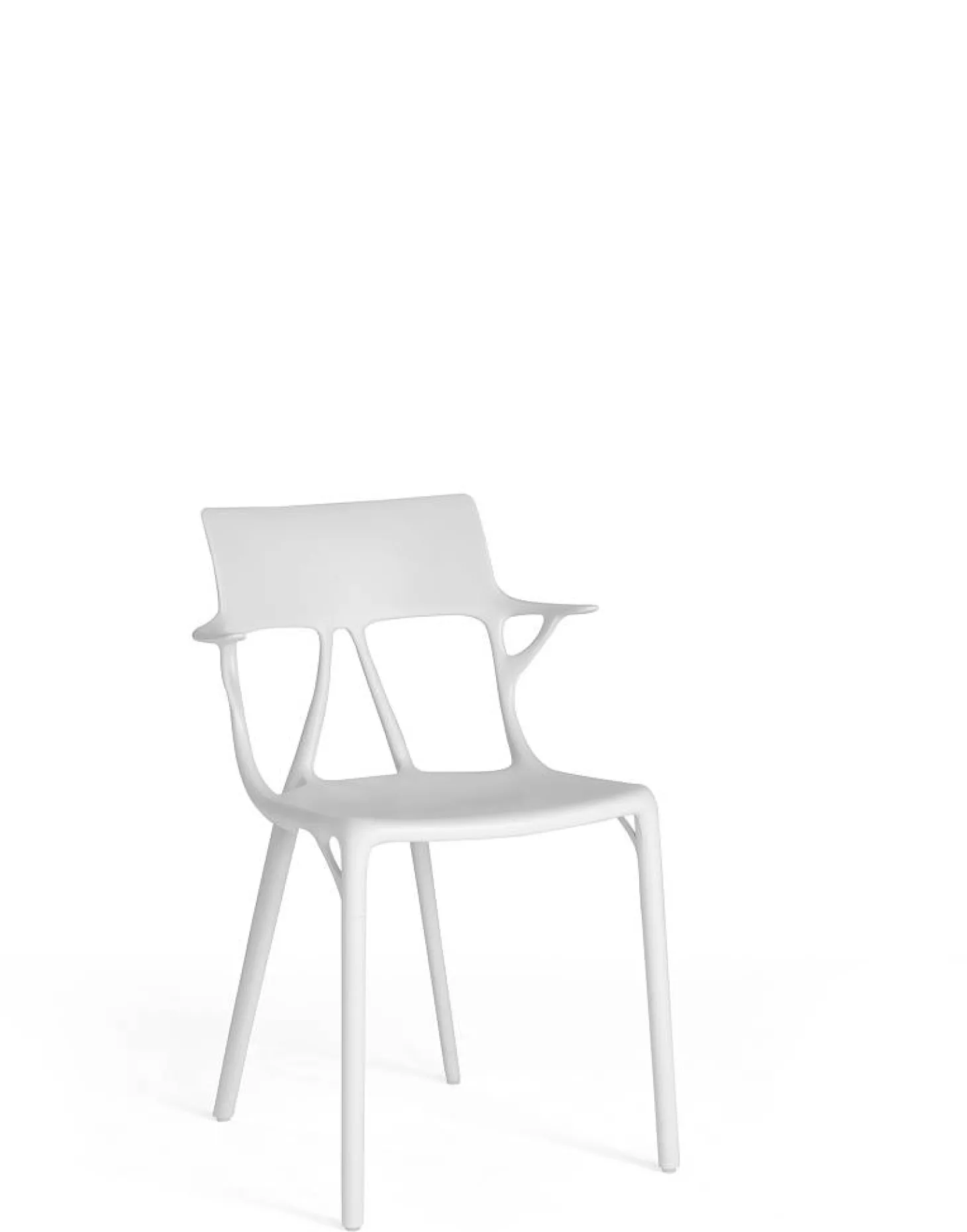 Kartell Stuhl A.I. mit Rückenlehne weiß