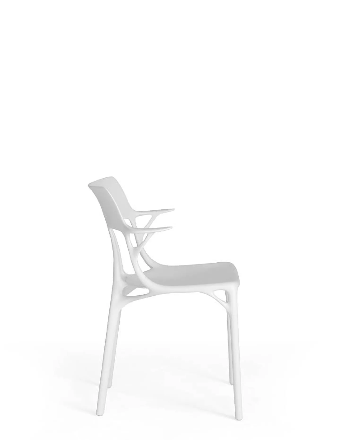 Kartell Stuhl A.I. mit Rückenlehne weiß