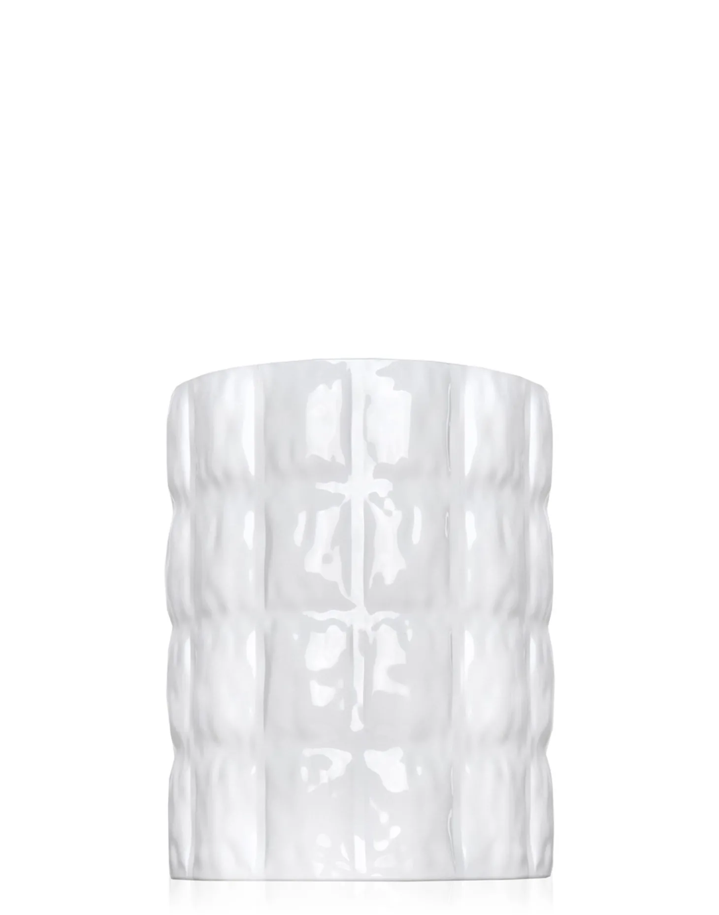 Kartell Vase Matelasse glänzendes weiß