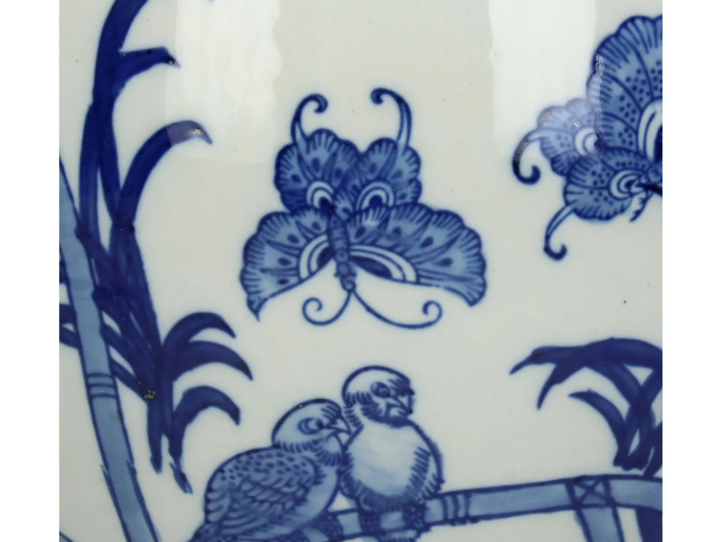 Kersten B.V. Blauer Übertopf mit Muster Ø31 x H24