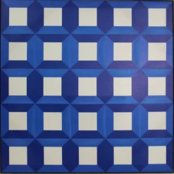 Kersten B.V. Geometrische Leinwand blau 80x3.8cm