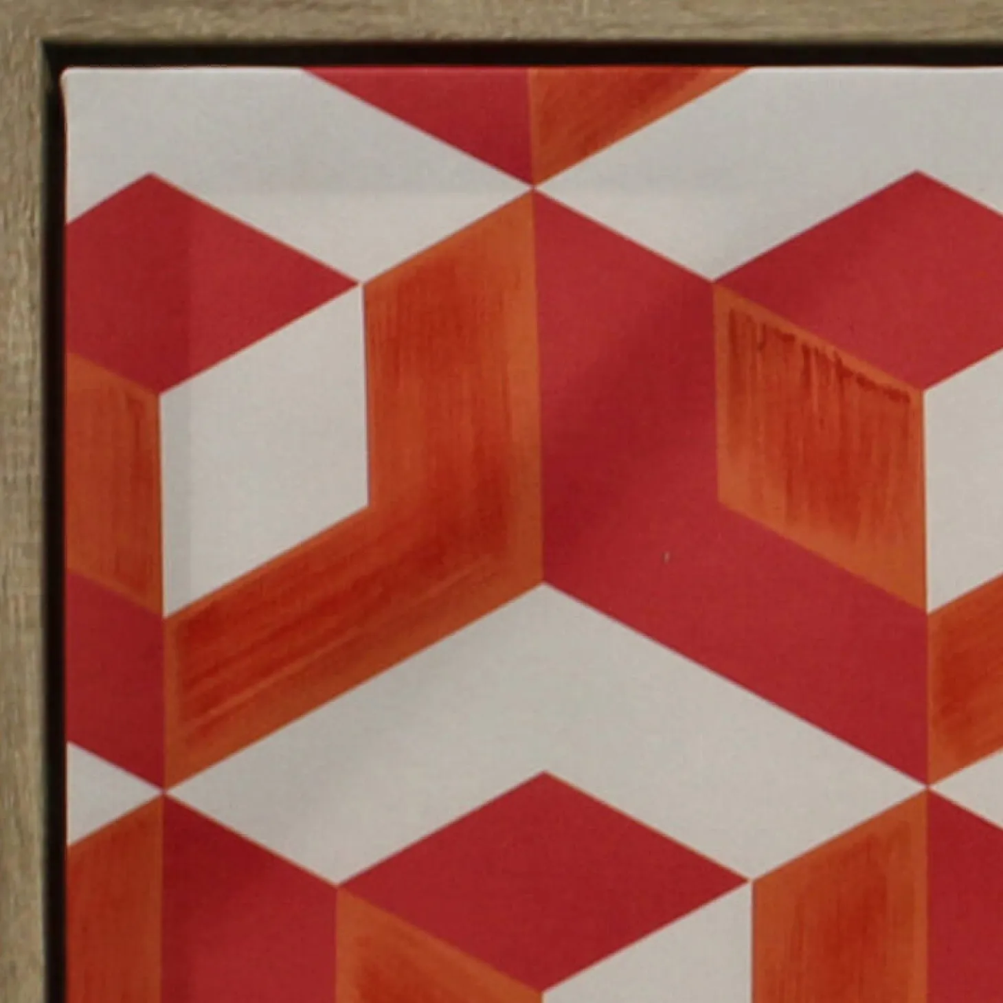 Kersten B.V. Geometrische Leinwand Orange 60x3cm