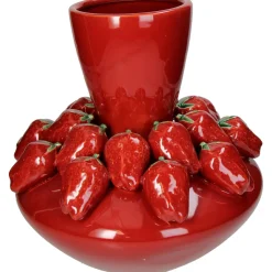 Kersten B.V. Rote Vase "Strawberry" Ø 32,5 cm