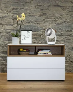 Klein & More 3D-Ventilator LEO - weiß mit Kunstledergriff