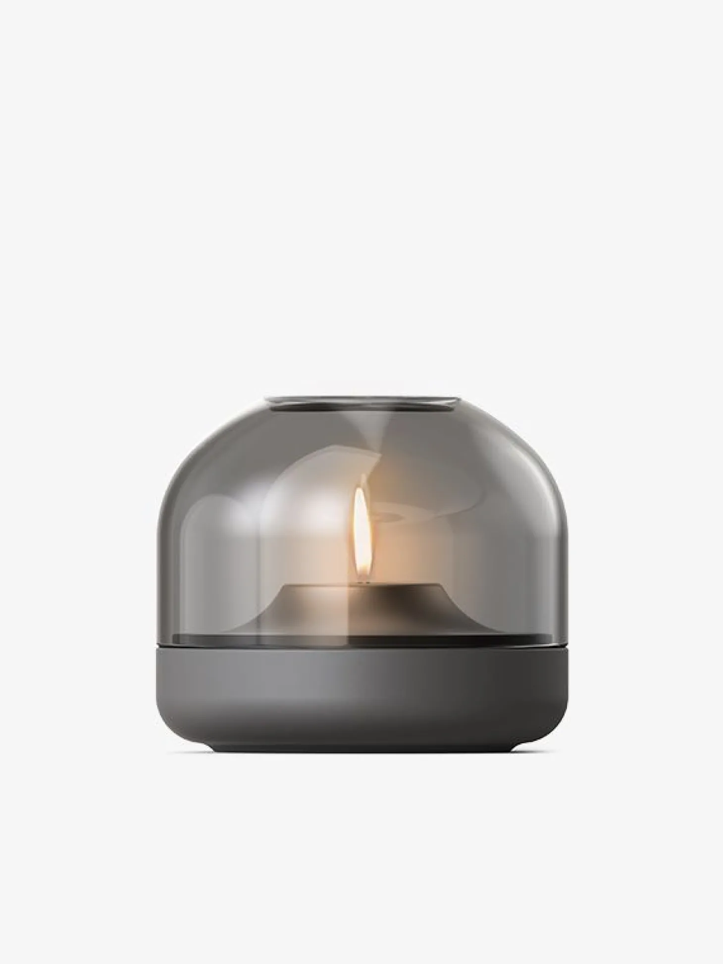 Kooduu Luxuswindlicht Glow 08, mit Öl oder LED-Kerze nutzbar Smoked grey