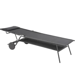 Lafuma Hohe Sonnenliege Miami II Batyline® Duo Grau Obsidian