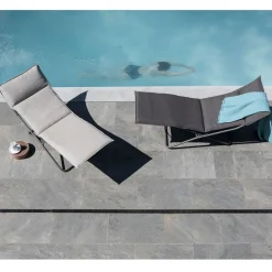 Lafuma Outdoor Lounge-Sessel BAYANNE Latte / Gestell Titane