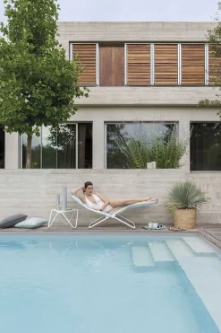 Lafuma Outdoor Lounge-Sessel BAYANNE Latte / Gestell Titane