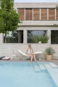 Lafuma Outdoor Lounge-Sessel BAYANNE Latte / Gestell Titane