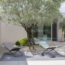 Lafuma Outdoor Lounge-Sessel BAYANNE Latte / Gestell Titane