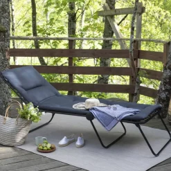 Lafuma Sonnenliege und Gästebett Siesta L Air Comfort Acier