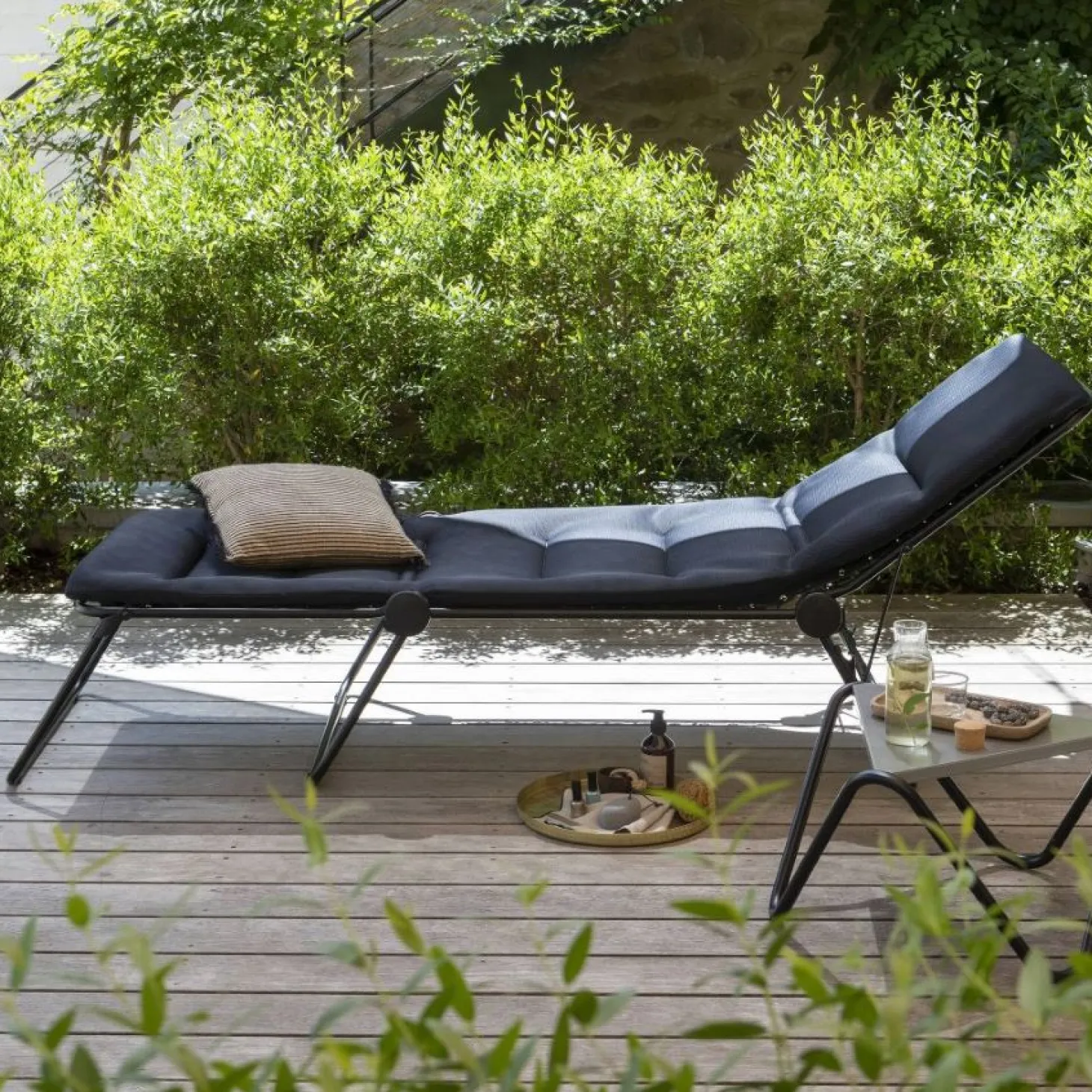 Lafuma Sonnenliege und Gästebett Siesta L Air Comfort Acier