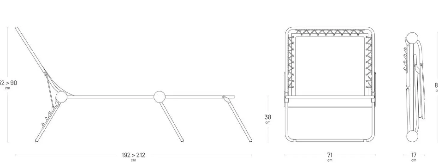Lafuma Sonnenliege und Gästebett Siesta L Air Comfort Acier