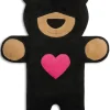 Leschi Wärmekissen Bär Teddy schwarz mit Herz