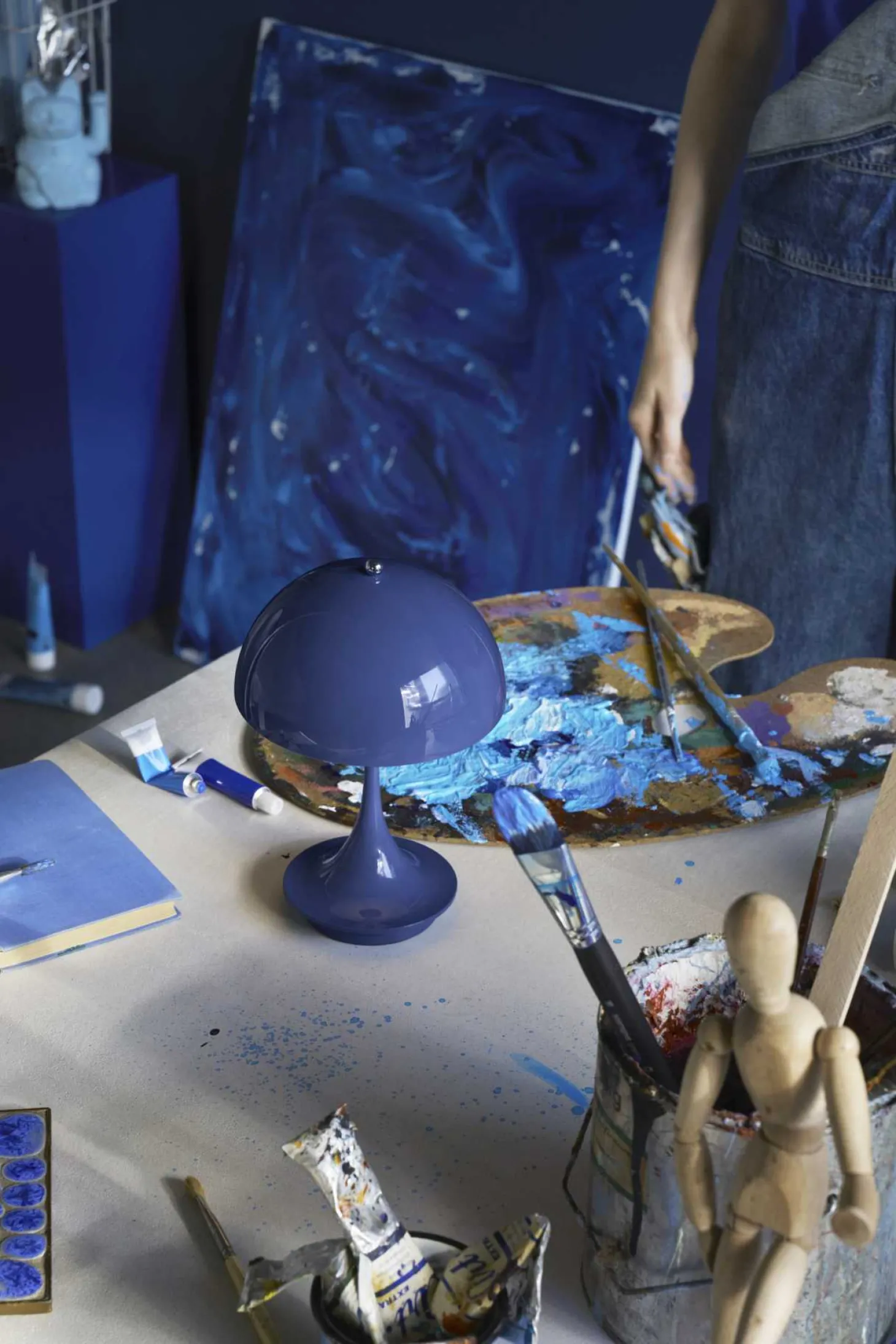 Louis Poulsen Panthella 160 tragbare Tischleuchte Opal Beige