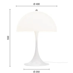 Louis Poulsen Panthella 400 Tischleuchte Weiß Opal Acryl