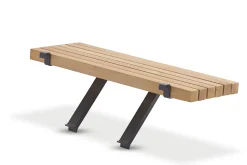 4-M Design Fly Beistelltisch aus Teakholz für den Outdoor-Bereich Kohle