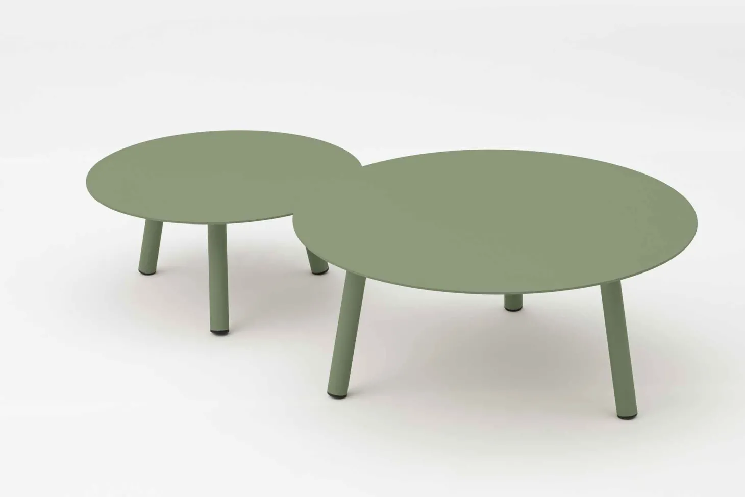 4-M Design Harbour niedriger Bestelltisch Outdoor Grün, H 28 cm, Ø 60 cm