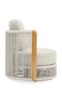 4-M Design Haven Drehbarer Outdoor Lounge-Sessel in Mokka