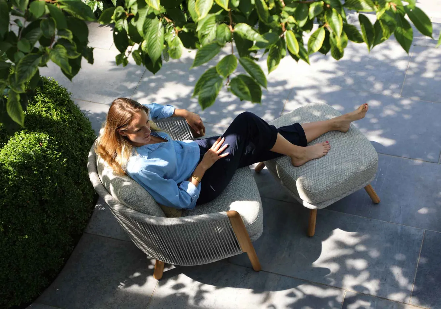 4-M Design Haven Fußablage in Mokka