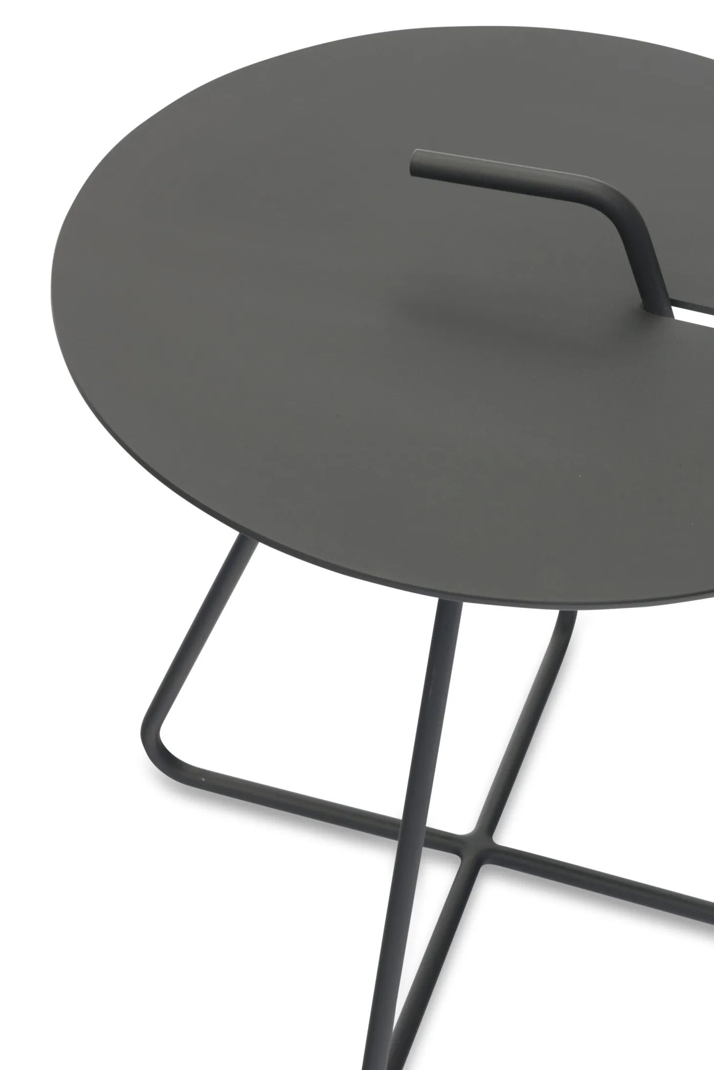 4-M Design Hook moderener Beistelltisch Outdoor Kohle