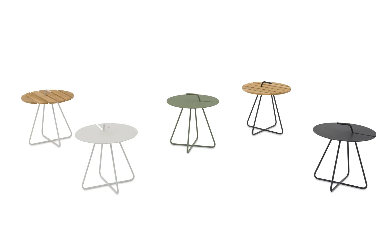 4-M Design Hook moderener Beistelltisch Outdoor Kohle