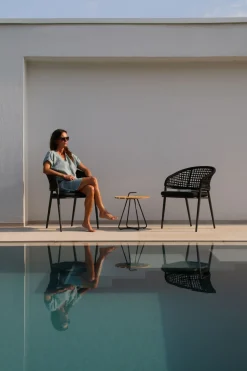 4-M Design Jack Bequemer Outdoor Polstersessel Mokka - Latte, Vertikal