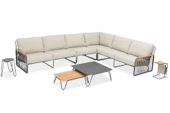 4-M Design RIVA quadratischer Lounge Tisch aus Aluminium
