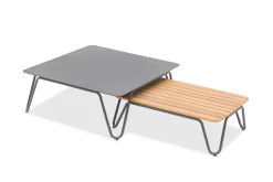 4-M Design RIVA quadratischer Lounge Tisch aus Aluminium