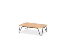 4-M Design RIVA rechteckiger Beistelltisch mit Teakplatte Outdoor