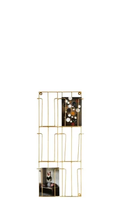 MADAM STOLTZ Goldener Kartenhalter aus Eisen