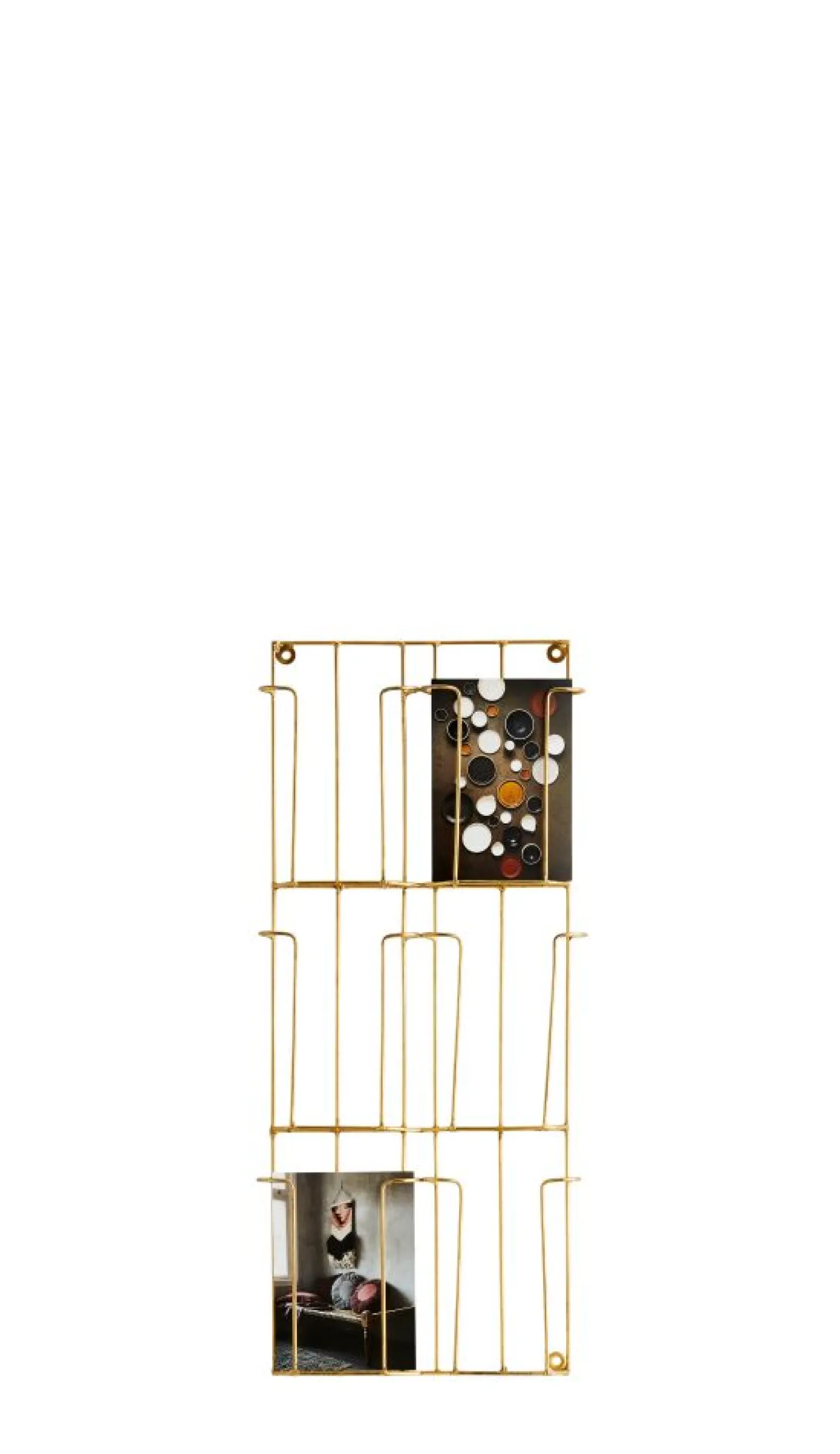 MADAM STOLTZ Goldener Kartenhalter aus Eisen